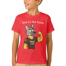 Aggressieve Duitse Herdershond Thug Life Hond T-sh