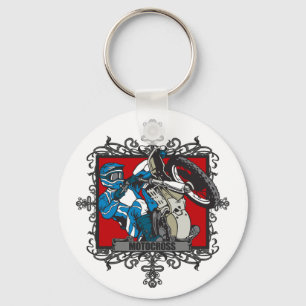Aggressieve Motocross Sleutelhanger