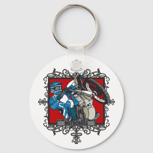 Aggressieve Motocross Sleutelhanger (Voorkant)