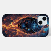 Aggressieve panterkunst in neonkleuren Case-Mate iPhone case (Achterkant (horizontaal))