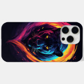 Aggressieve panterkunst in neonkleuren Case-Mate iPhone case (Achterkant (horizontaal))