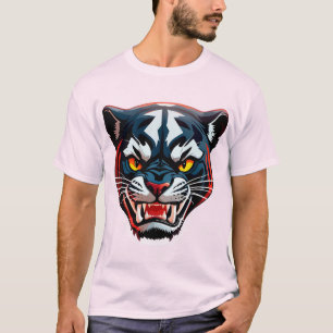 Aggressieve Tijgerkop Illustratie T-shirt
