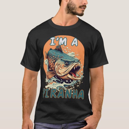Aggressieve Vissen Vissen Kunst T-shirt (Voorkant)