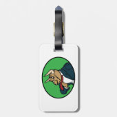 Aggressive Bull in Business Suit Bagagelabel (Achterkant verticaal)