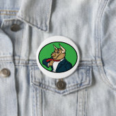 Aggressive Bull in Business Suit Ronde Button 7,6 Cm (In situ)