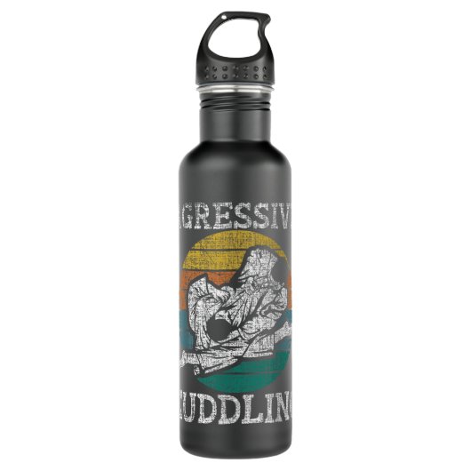 Aggressive Cuddling - Brazilian Jiu Jitsu MMA BJJ  Waterfles (Voorkant)
