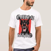 Aggressive Doberman Pinscher Gothic Metal Art T-shirt (Voorkant)