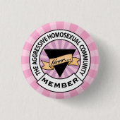 Aggressive Lesbian badge Ronde Button 3,2 Cm (Voorkant)