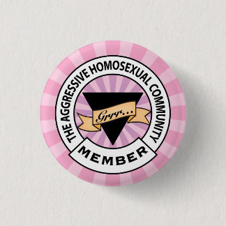 Aggressive Lesbian badge Ronde Button 3,2 Cm