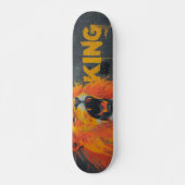 Aggressive Lion Roar Graffiti Mural with King Text Persoonlijk Skateboard (Voorkant)