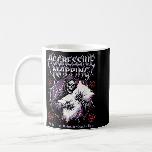 Aggressive Napng Funny Heavy Metal Grim Reaper Sle Koffiemok (Links)