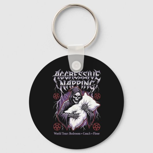 Aggressive Napng Funny Heavy Metal Grim Reaper Sle Sleutelhanger (Voorkant)