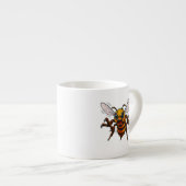 Aggressive Wasp Cartoon Illustration Statement Espresso Kop (Voorkant rechts)