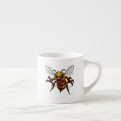 Aggressive Wasp Cartoon Illustration Statement Espresso Kop (Rechts)