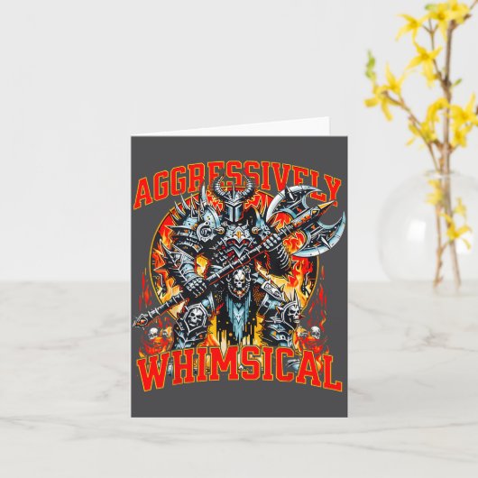 Aggressively Whimsical Dark Fantasy Warrior Battle Kaart (Gele Bloem)