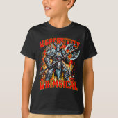 Aggressively Whimsical Dark Fantasy Warrior Battle T-shirt (Voorkant)