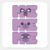 Aggrestuko! Gezichten Sticker (Voorkant)