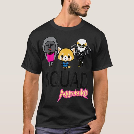Aggretsuko en Friends Squad Tee Shirt (Voorkant)