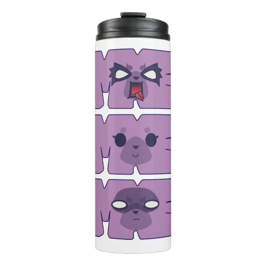 Aggretsuko! Gezichten Thermische Tumbler Thermosbeker (Voorkant)
