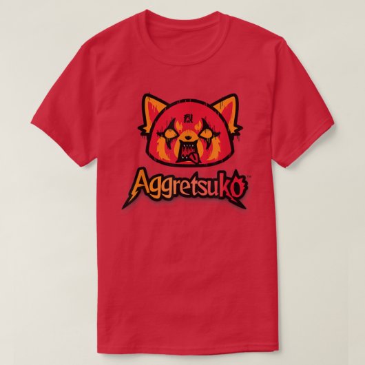 Aggretsuko RAGE Rock n Roll Heavy Metal Music  T-shirt (Design voorkant)