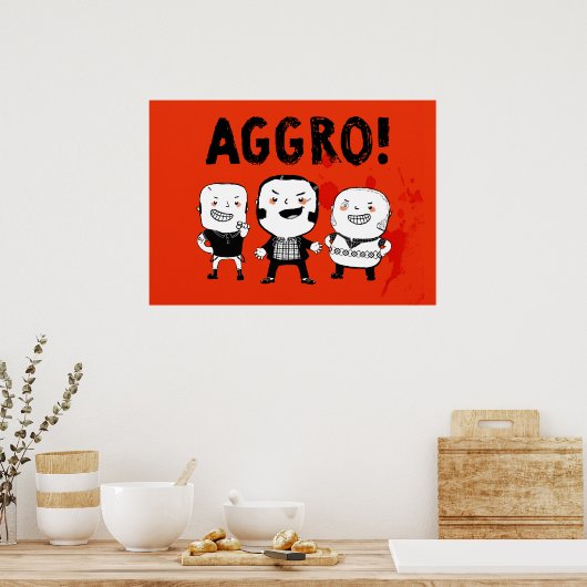 AGGRO Boys vrezen niet! Poster (Keuken)
