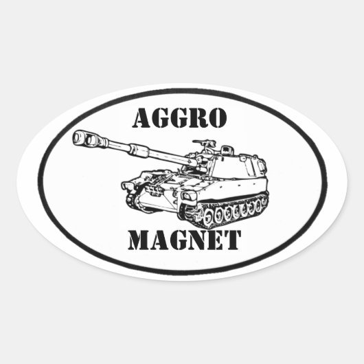 Aggro Magnet sticker (Voorkant)