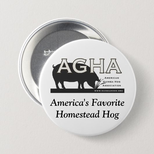 AGHA Homestead Hog Button 3" (Voorkant /achterkant)