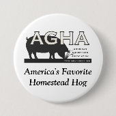 AGHA Homestead Hog Button 3" (Voorkant)