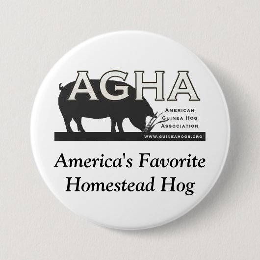 AGHA Homestead Hog Button 3" (Voorkant)