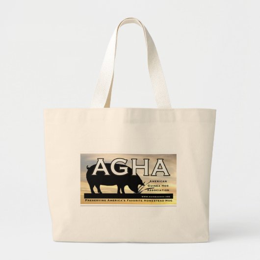 AGHA-Tas met Logo Kleur Grote Tote Bag (Voorkant)