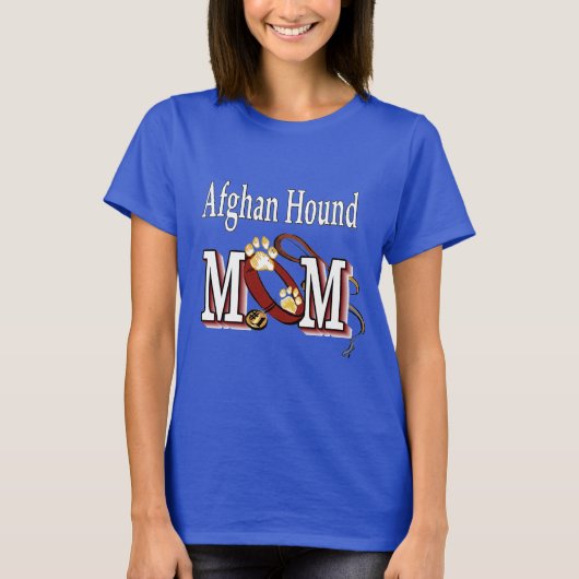 Aghan Hound Dog Mam T-shirt (Voorkant)