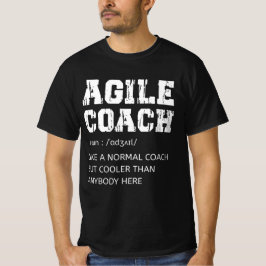 Agile Coach-definitie voor iemand die Agile verbet T-shirt
