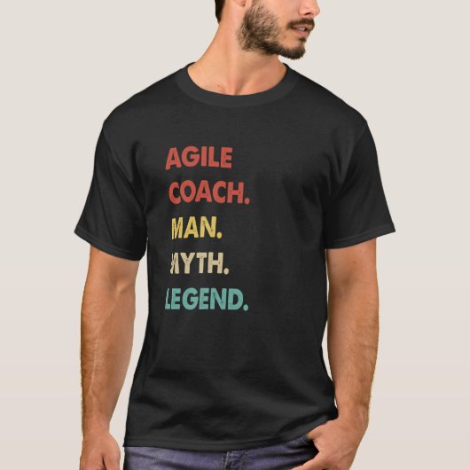 Agile Coach Man Myth Legend T-shirt (Voorkant)