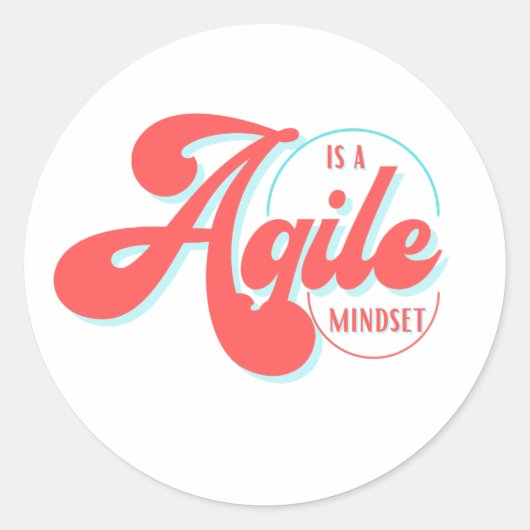 Agile is een denkbeeld ronde sticker (Voorkant)
