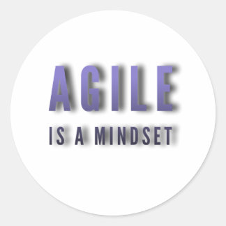 Agile is een klassieke mindset-ronde sticker