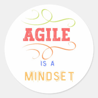 Agile is een mindset-planner ronde sticker