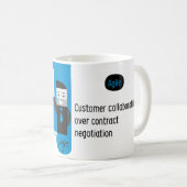 Agile Manifesto cup III. Koffiemok (Voorkant rechts)