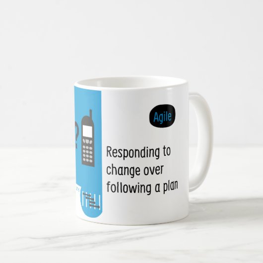 Agile Manifesto cup IV. Koffiemok (Voorkant rechts)