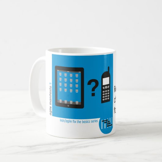 Agile Manifesto cup IV. Koffiemok (Voorkant links)