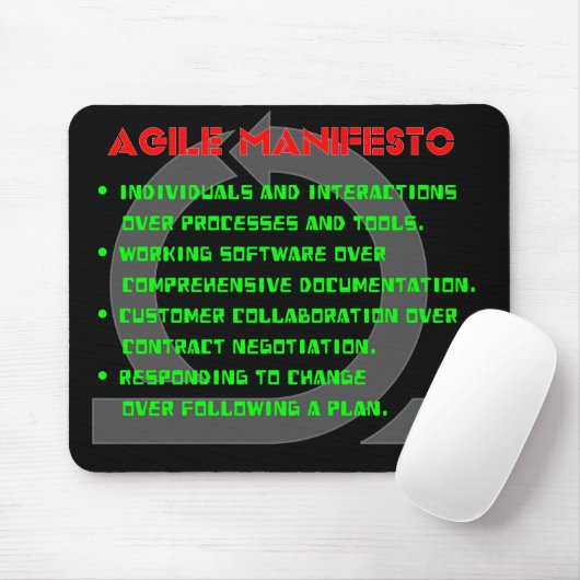 Agile Manifesto Mousepad Muismat (Met muis)
