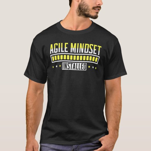 Agile mentaliteit Geïnstalleerd Agile projectbehee T-shirt (Voorkant)