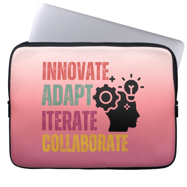 Agile Mindset Core Principles Positief Denken Laptop Sleeve (Voorkant)