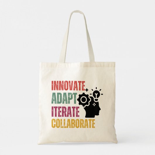 Agile Mindset Core Principles Positief Denken Tote Bag (Achterkant)