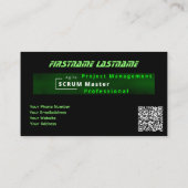 Agile Scrum Master voor agile projectbeheer Visitekaartje (Achterkant)