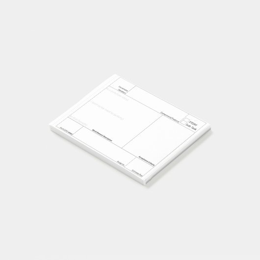 Agile Scrum Story Planning Aid Story Sticky Post-it® Notes (Schuin)