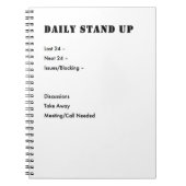 Agile stand-up notities notitieboek (Voorkant)