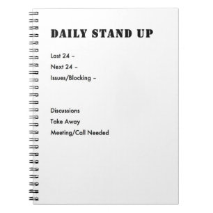 Agile stand-up notities notitieboek