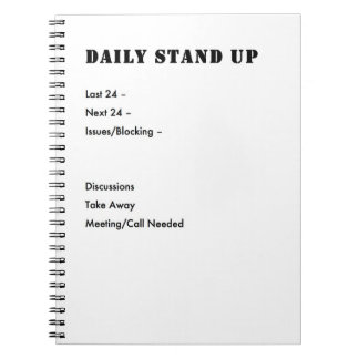 Agile stand-up notities notitieboek