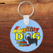 Agility Australian Shepherd Gifts Sleutelhanger (Voorkant)