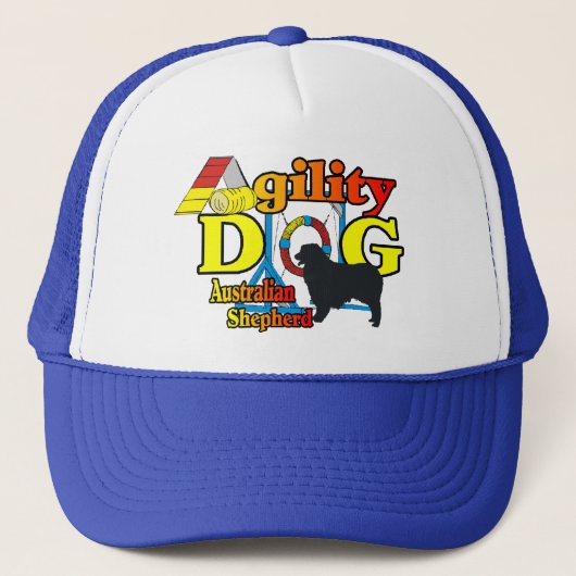 Agility Australian Shepherd Gifts Trucker Pet (Voorkant)